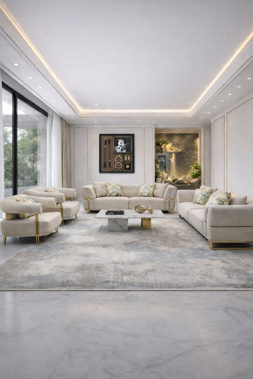 Living room inspiration: seating, a coffee table and decorative accents