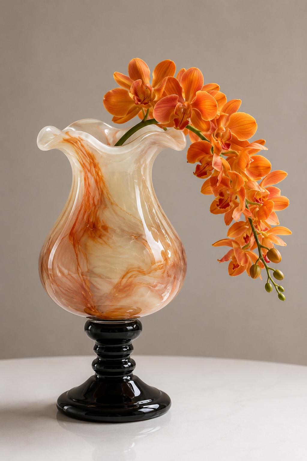 Luxury Hand-Blown Art Glass Decorative Vase. Item No: WS.26.162