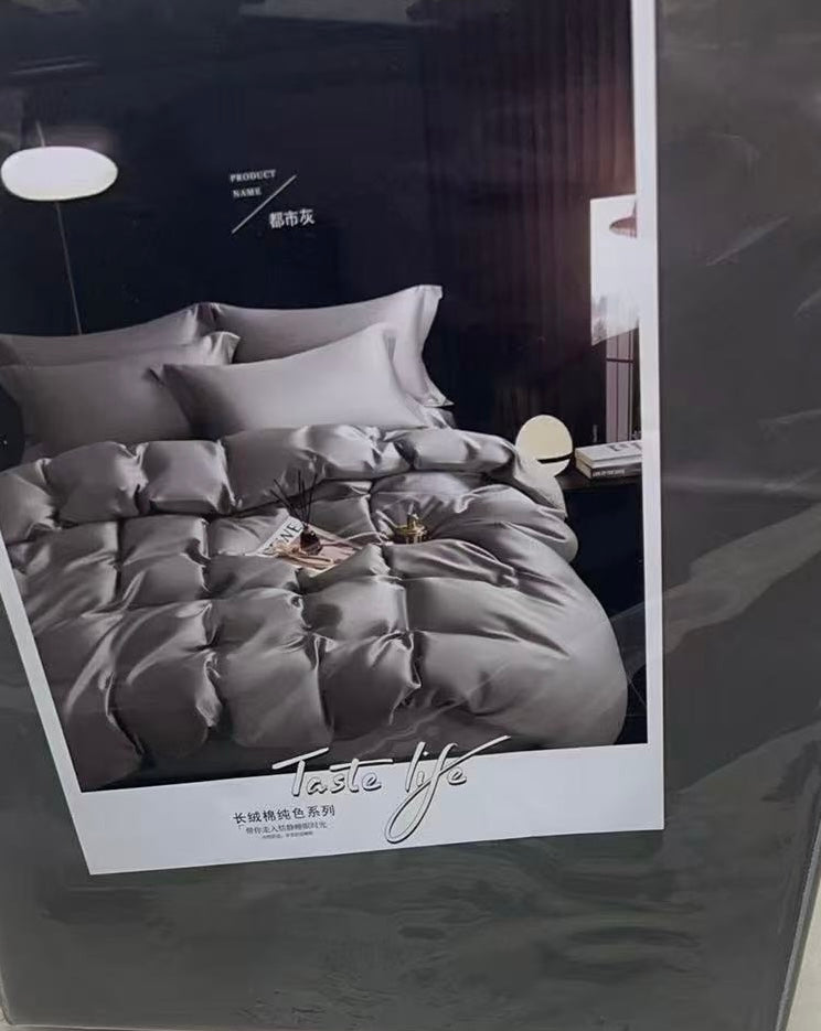 Cloud Luxe Grey Comforter Set bed sheet – 200 x 240 cm