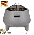 Sculpted Stone Fire Pit – Magnesium Oxide Finish (60-60-53cm)