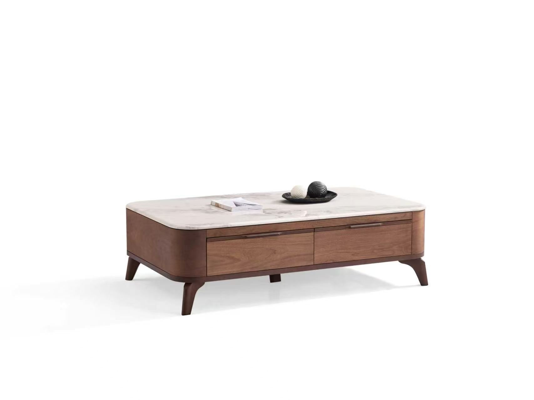Monaco Marble Storage Coffee Table