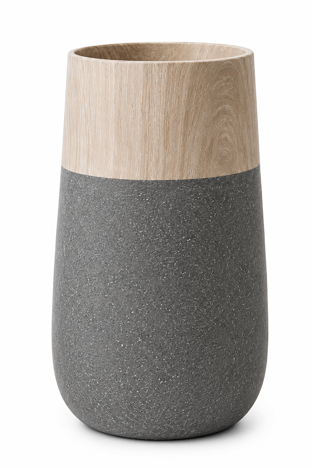 Modern Wood & Stone Resin Planter Pot – Indoor & Outdoor – 41 × 90 cm