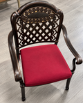 Ornate Cast Aluminium Outdoor Armchair – 65 × 64 × 92 cm