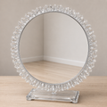 Luxury Crystal LED Table Mirror – 53 × 53cm