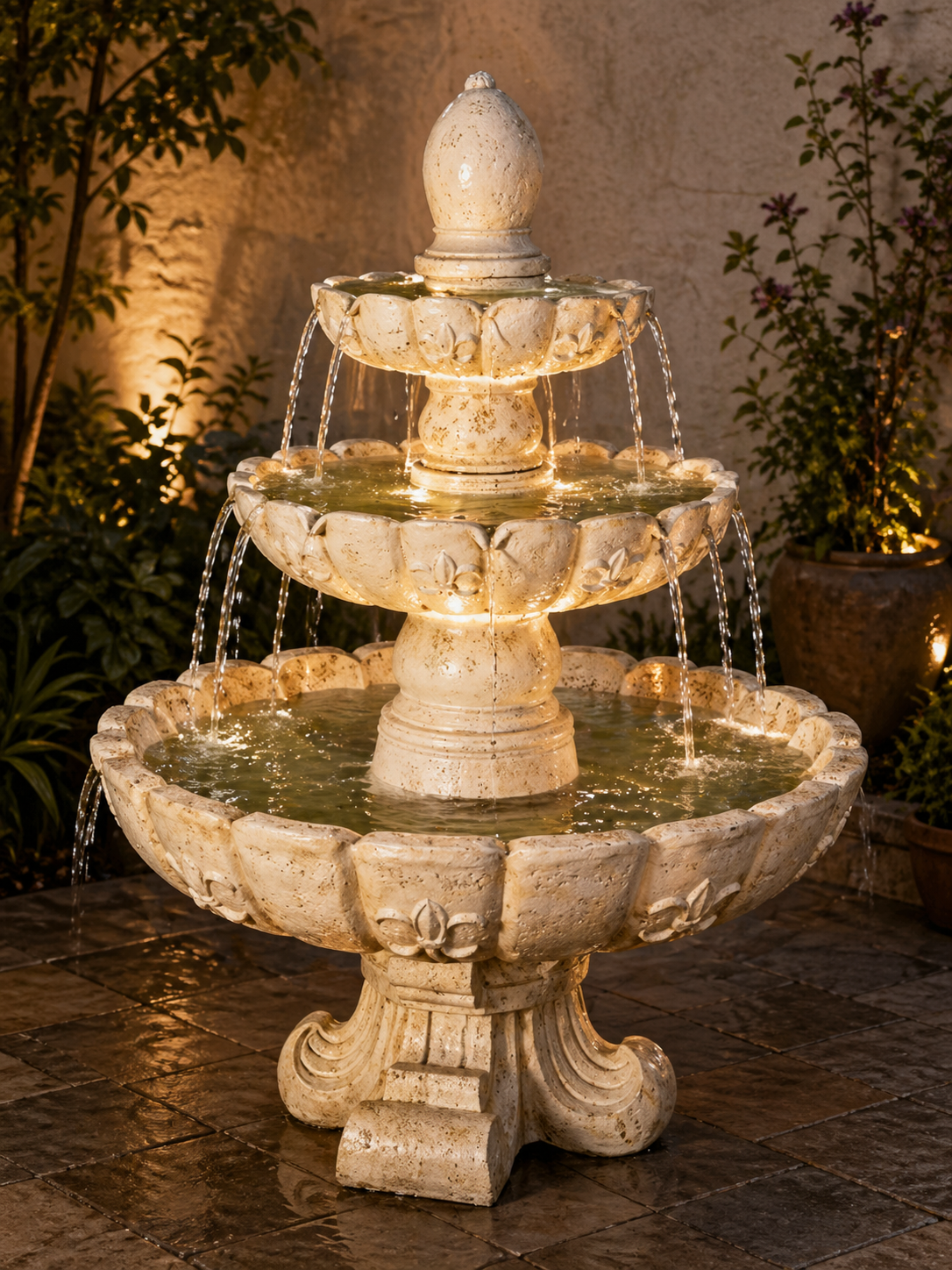DARA Grand Classic Tier Fountain  Size: 120 × 120 × 171 cm (L × W × H)