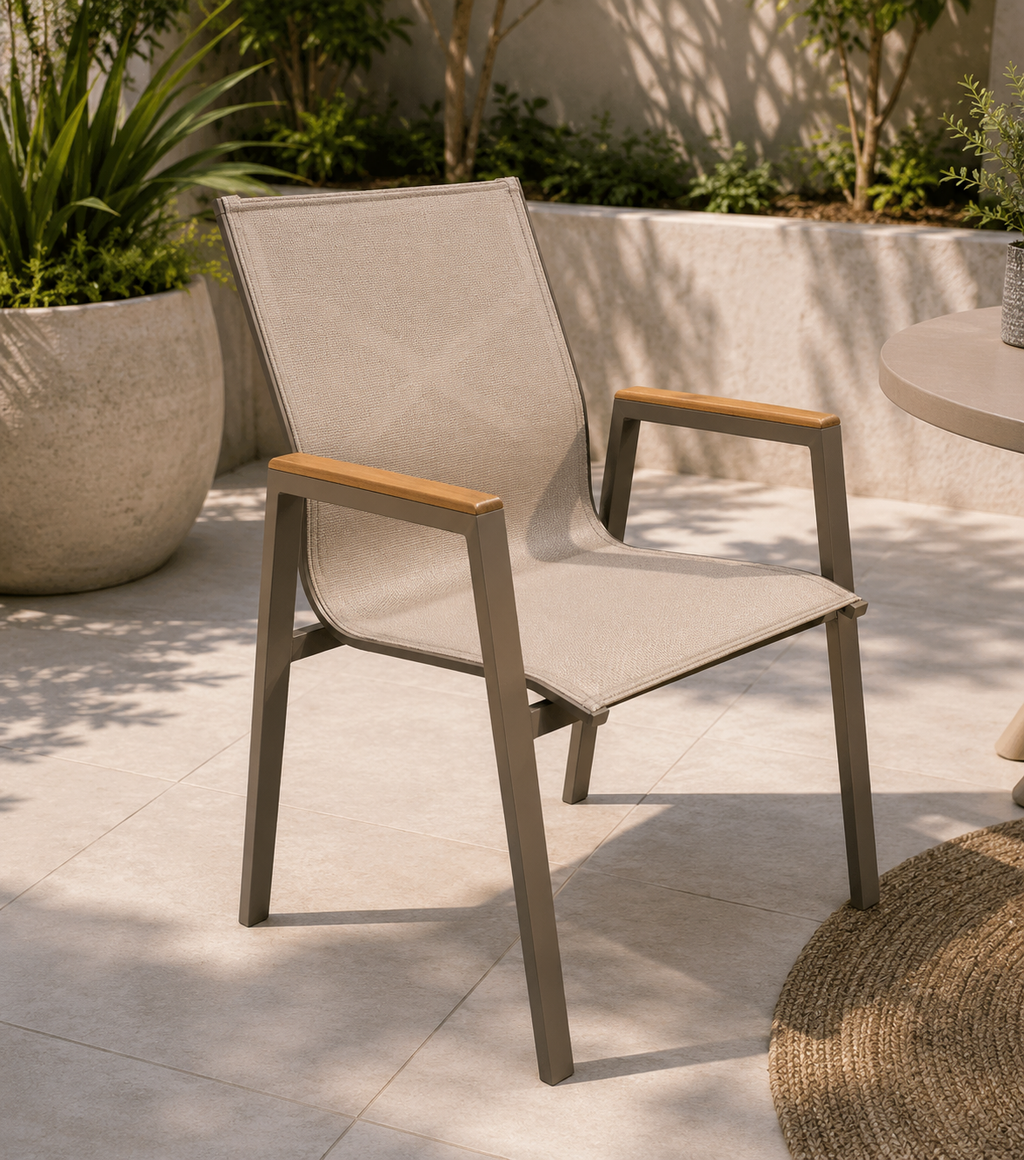 Modern Outdoor Dining Chair  Size: 57 × 55 × 89 cm.Item No: CHR-OUT-0523-01