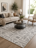 Modern Geometric Grey Rug – 160 x 230 cm. ITEM NO: TGR-01