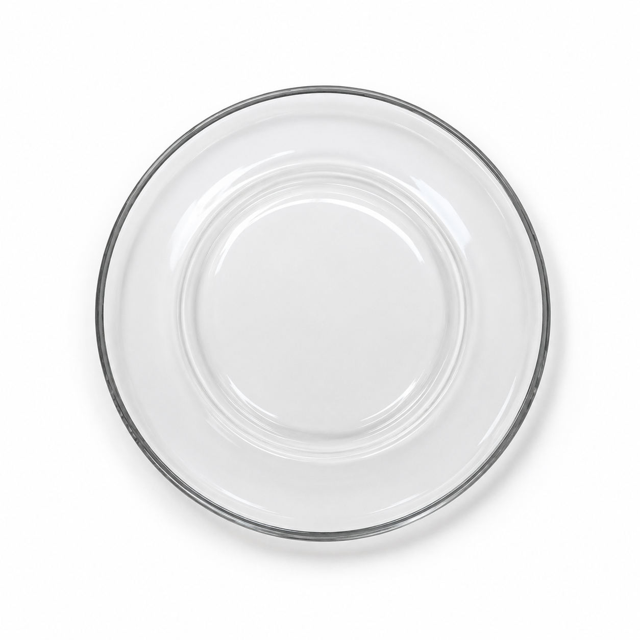 20cm Clear Round Glass Serving Plate