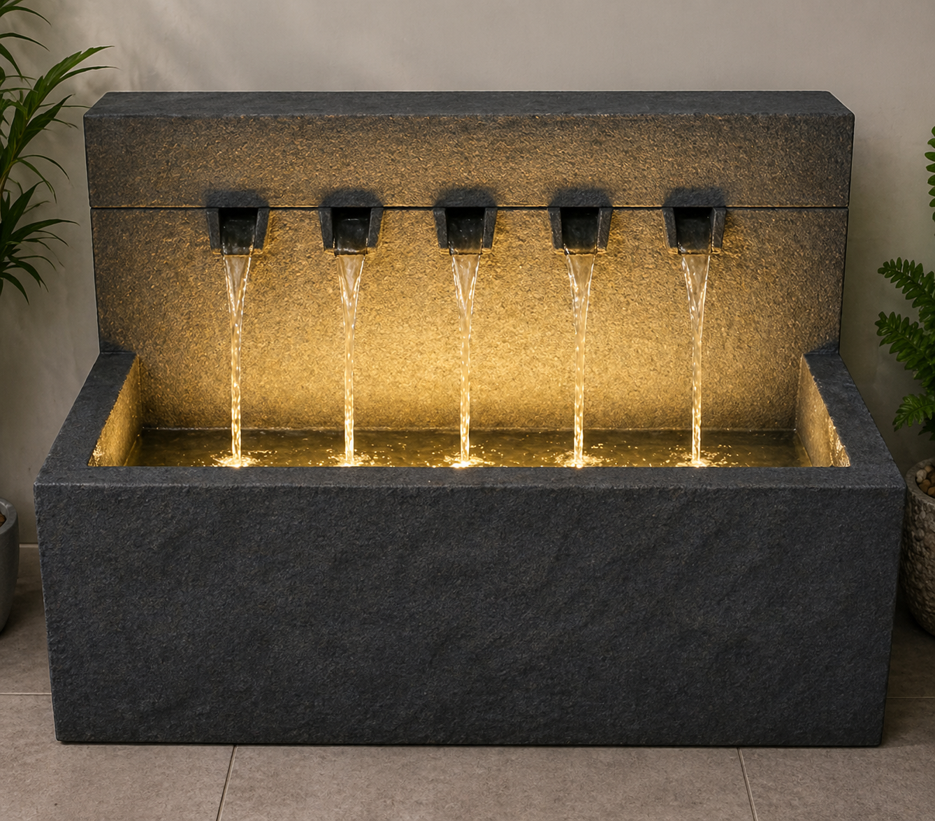 Modern Cascade LED Water Fountain – 76cm