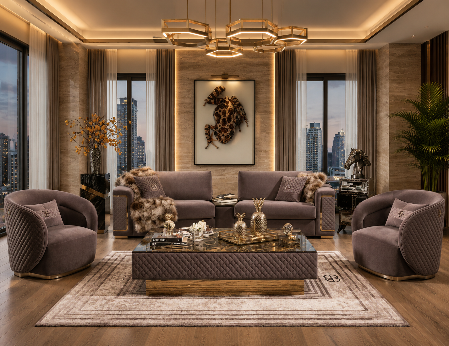 Luxury Designer Sofa Set. Item No: 3034#