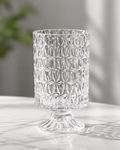 Luxe Crystal Pedestal Vase 18cm