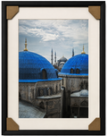 Azure Dome Architectural Wall Art – 40 × 50 cm. Item No: kz-005