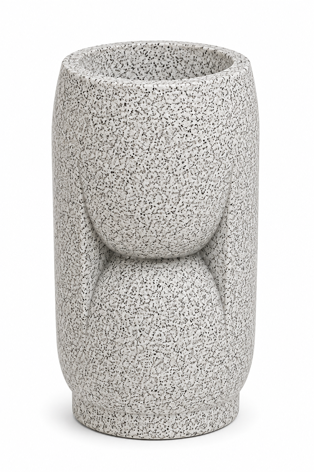 Modern Sculptural Speckled Resin Planter Pot – 34 × 31 × 65 cm