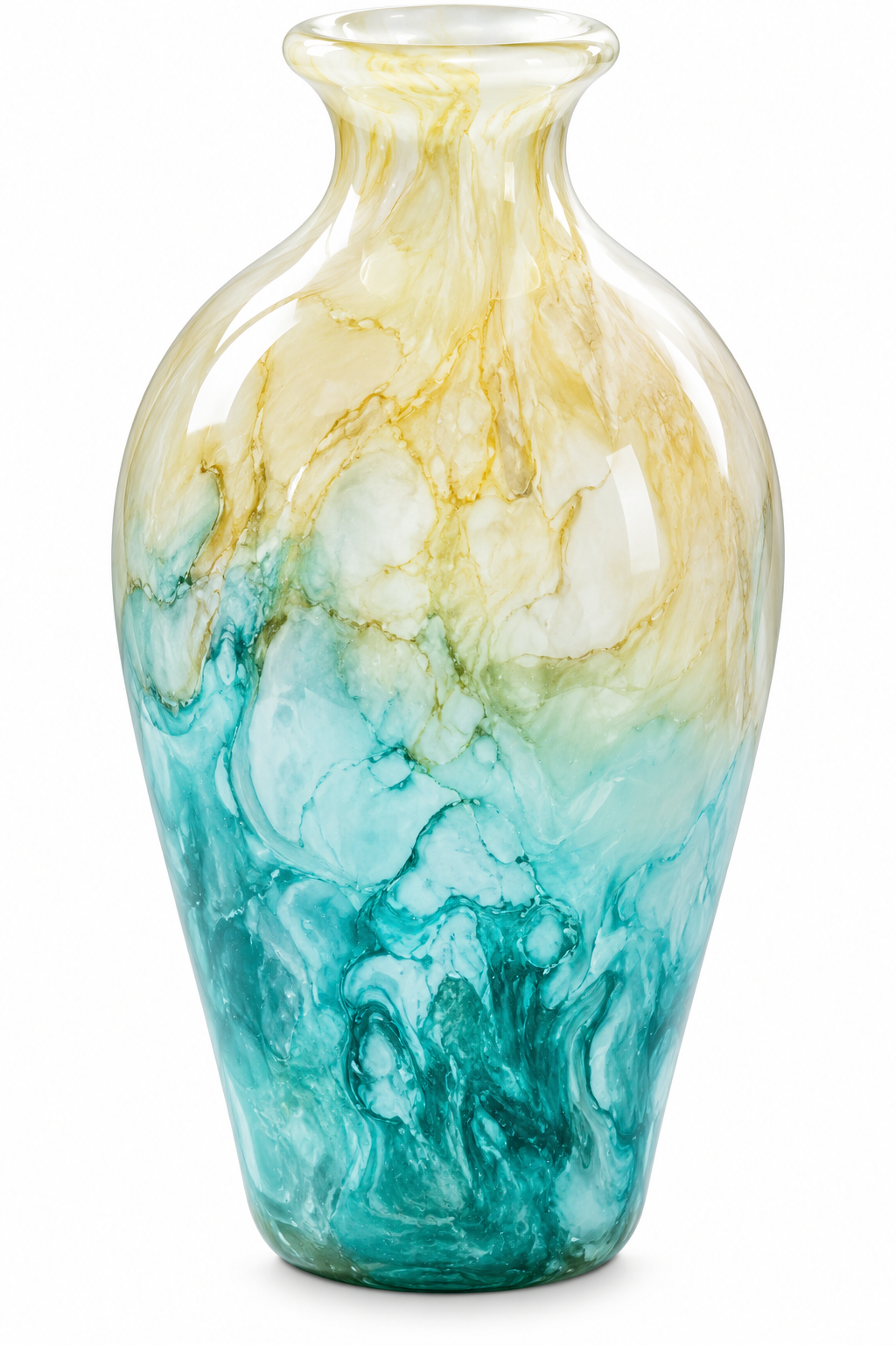 Handcrafted Ocean Breeze Art Glass Vase. Item No: WS.26-149