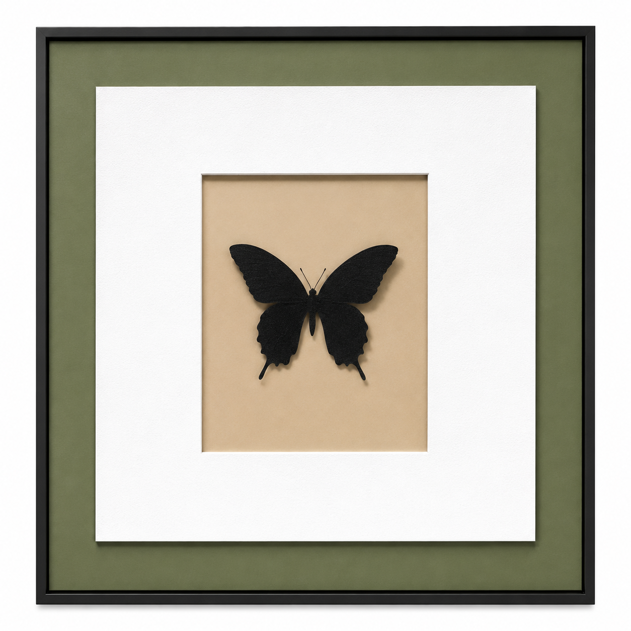 Noir Butterfly Wall Art – 50 × 50 cm. Item No: Ly -024