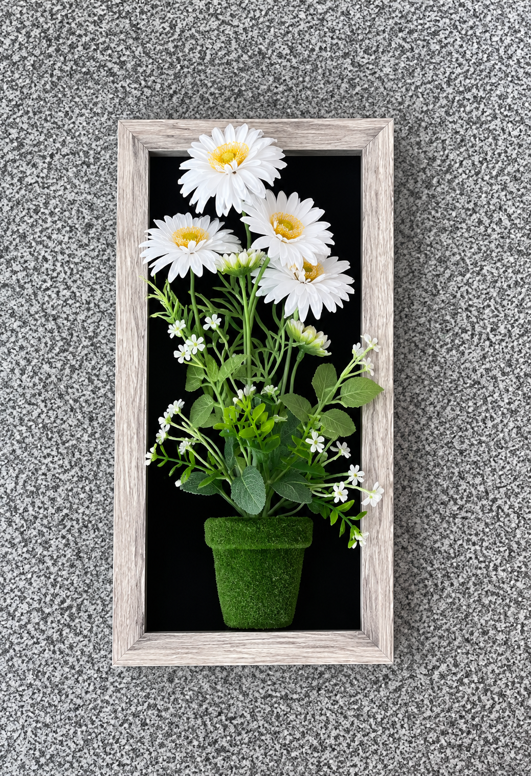 Artificial Daisy Flower Wall Frame – Decorative Floral Wall Art