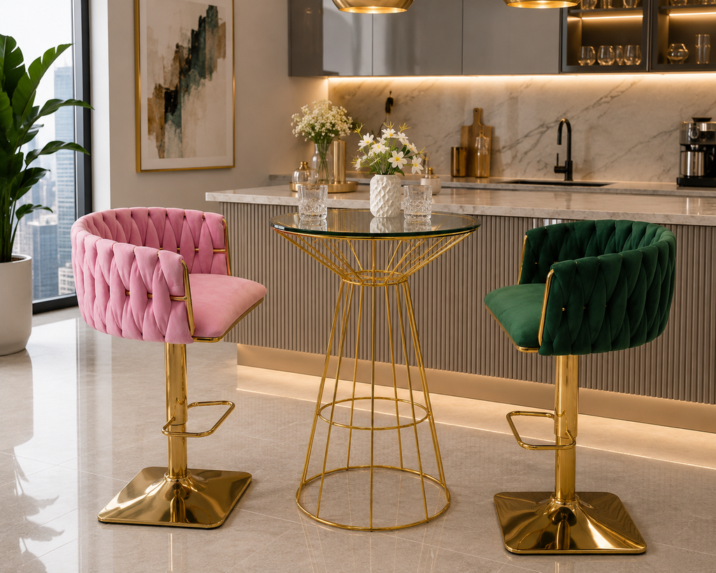 Modern Luxury Bar Table & Stool Set (3 Piece Set) Item No: D06-T44