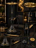 Premium Black & Gold Hookah. ITEM NO: SA-507