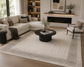 Modern Textured Border Area Rug – 195 x 300cm. ITEM NO: TF-001