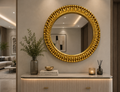 Classic Round Gold Wall Mirror
