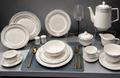 Silver Elegance 67-Piece Bone China Dinner Set. BL67-w21