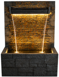DARA Stone Cascade Wall Fountain  Size: 64 × 116 × 181 cm (L × W × H)