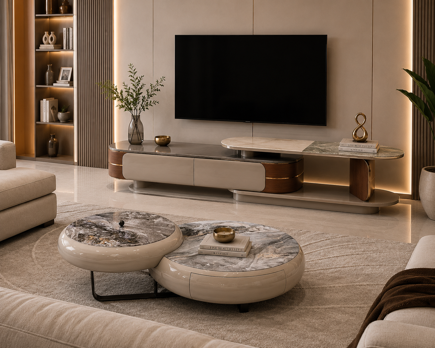Modern Luxury Coffee Table  Size: 120 × 60 cm. Item No: F-02