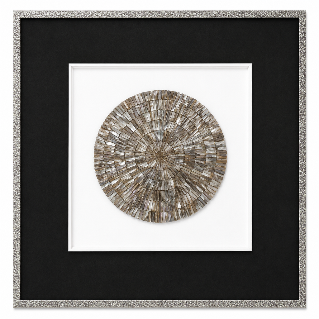 Natural Shell Mosaic Wall Art – 50 × 50 cm. Itam no: LY-149