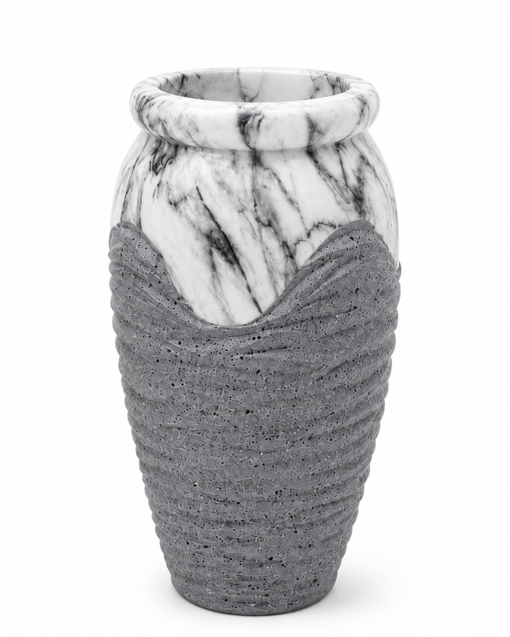 Marble & Stone Textured Resin Planter – 32 × 70 cm