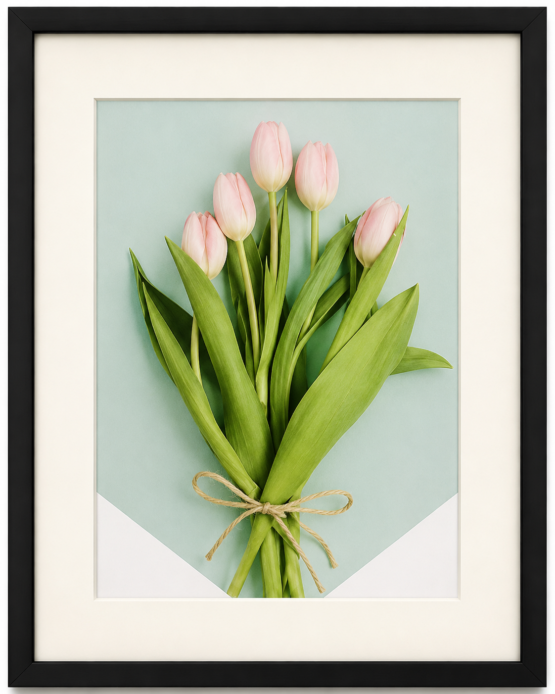 Blush Tulip Bouquet Wall Art – 40 × 50 cm. item No: kz-003