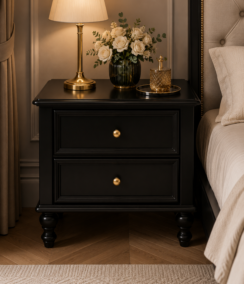 Modern Classic Bedside Table  Size: 55 × 40 × 52 cm.