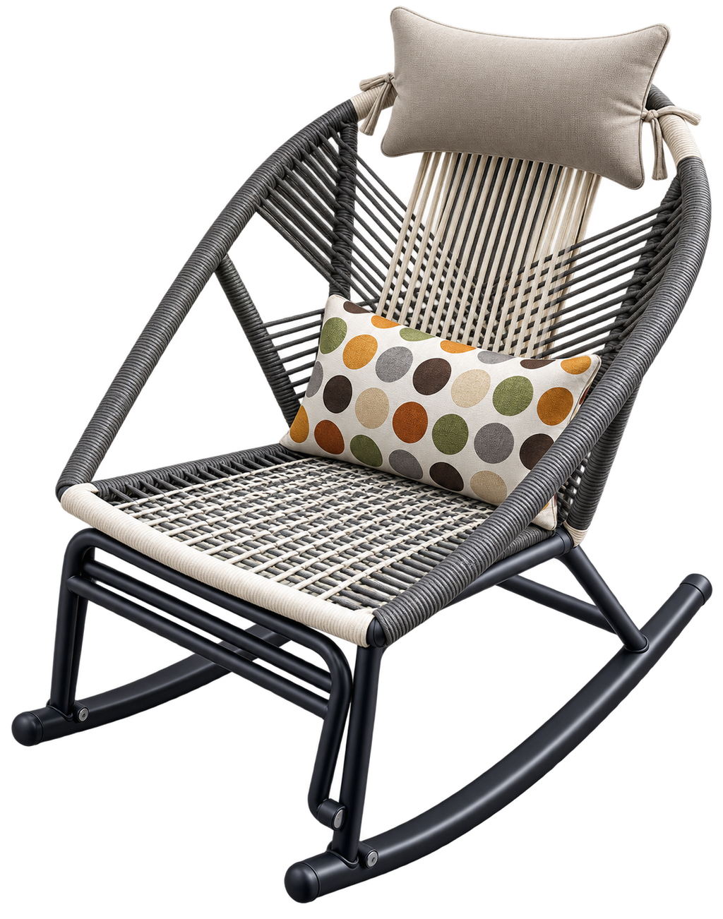 Premium Aluminum Outdoor Woven Rocking Chair