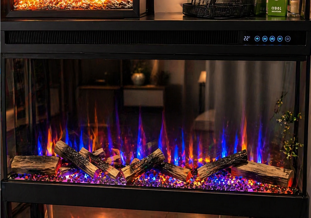 DARA DualFlame 1250 Freestanding Smart Fireplace Heater
