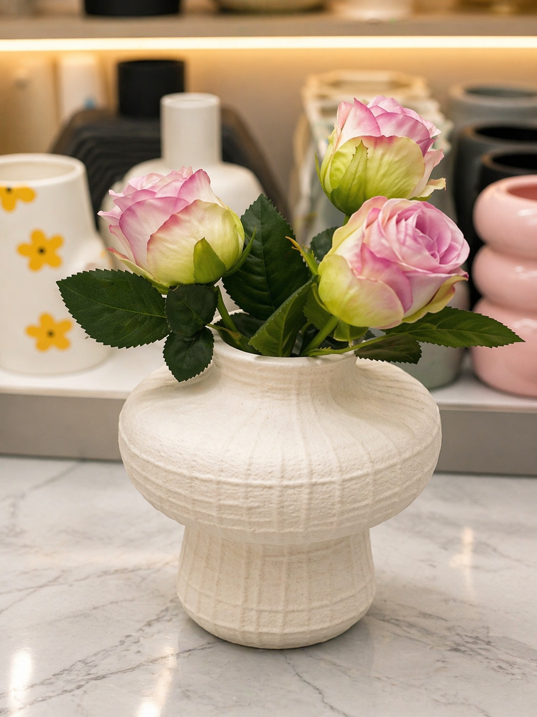 DARA Bloom Textured Ceramic Vase