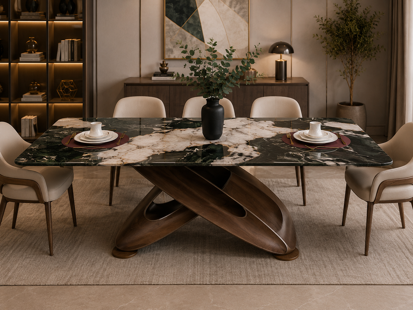 Modern Luxury Marble Dining Table  Size: 200 × 100 cm. item No: 807#sy22145