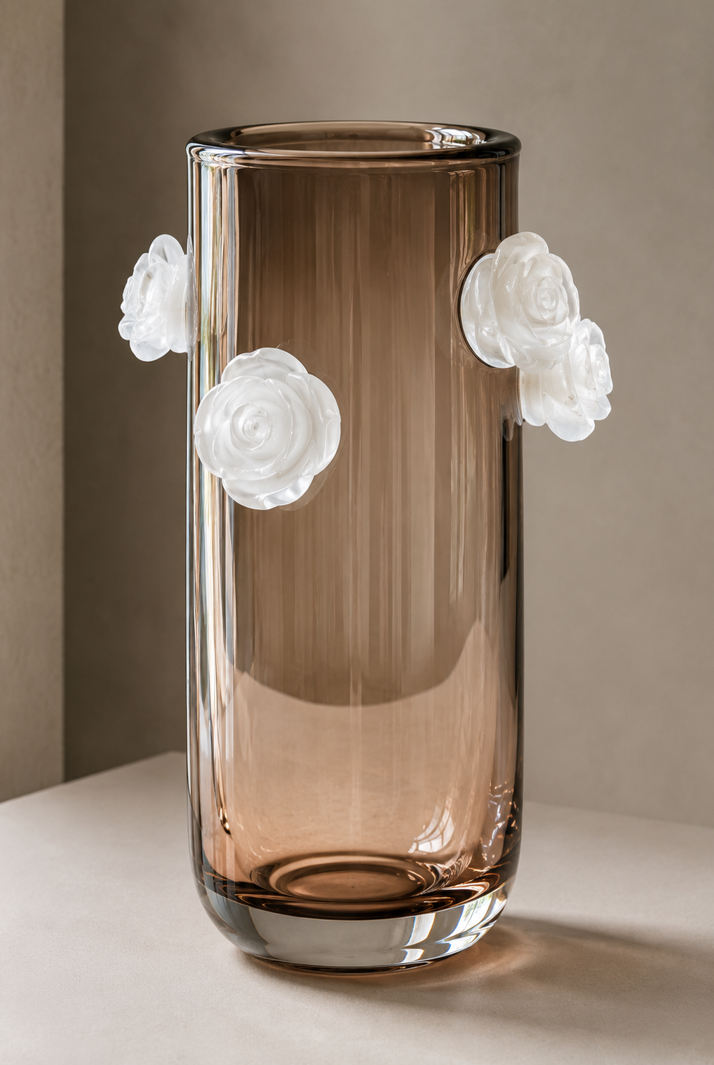 Smoky Glass Floral Vase. Item No: WS.26-152
