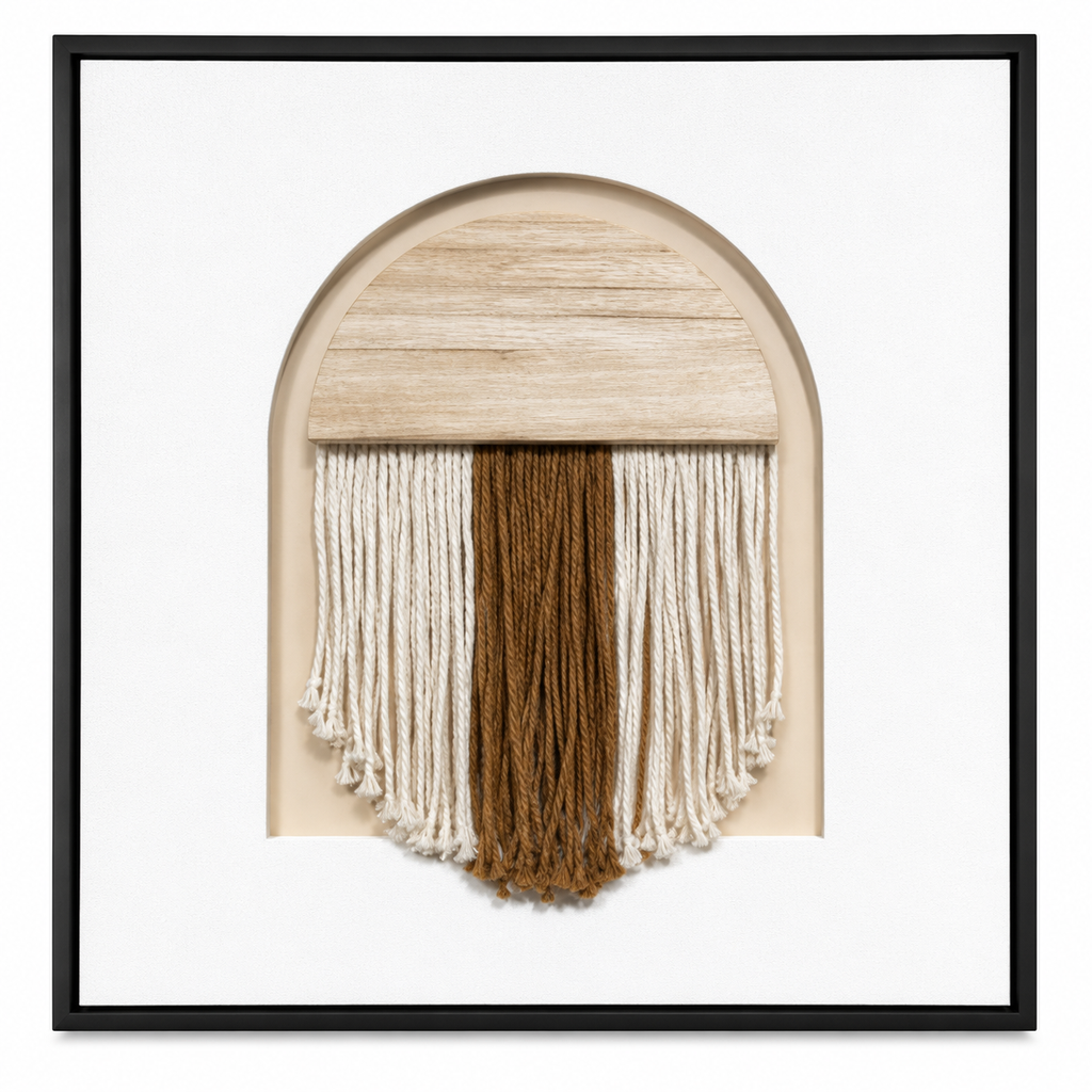 Aria Woven Arch Wall Art – 50 × 50 cm. Item No: LY-011