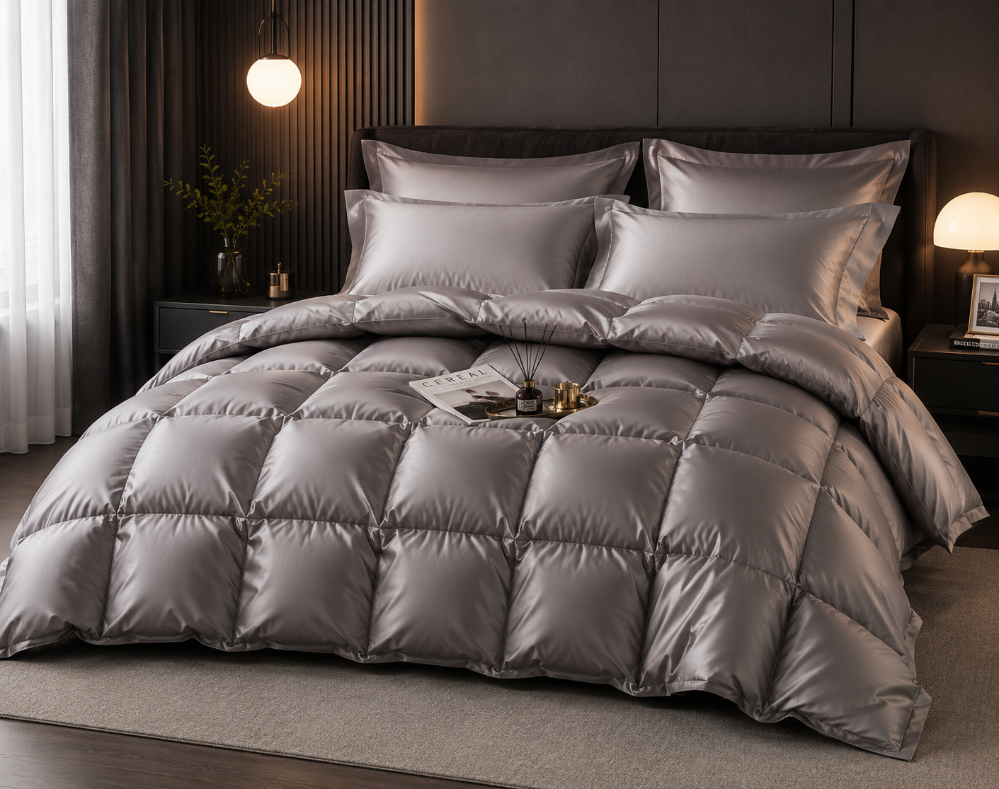 Cloud Luxe Grey Comforter Set bed sheet – 200 x 240 cm