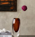 Amber Sculptural Glass Vase.  Item No: WS.26-148