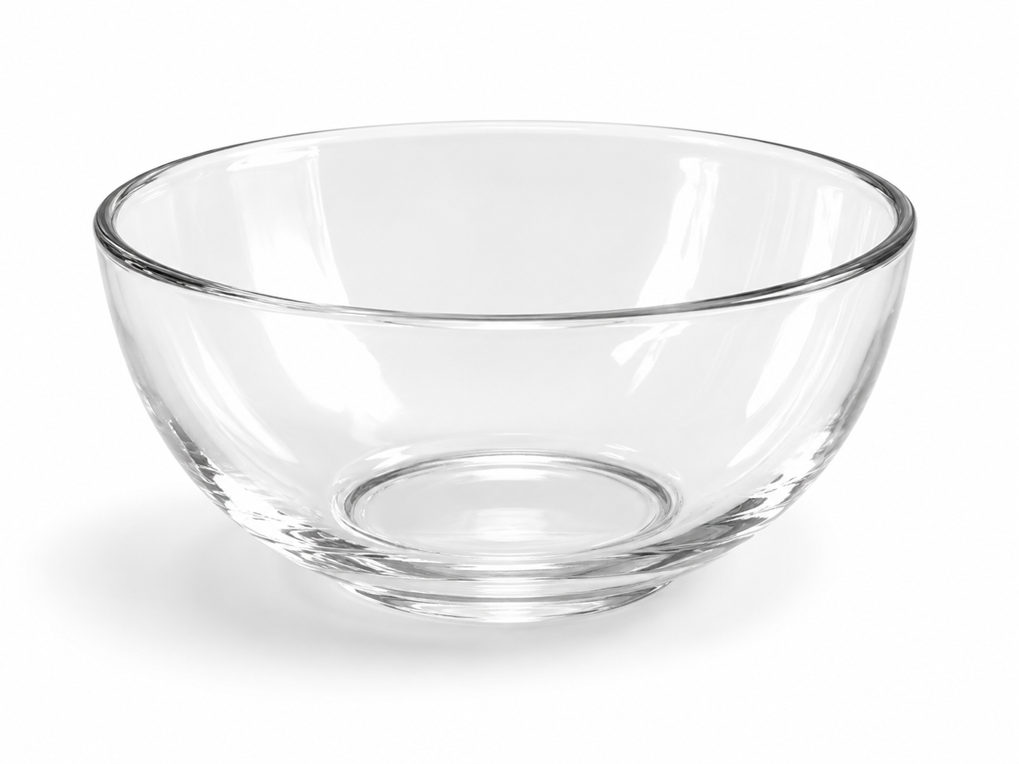 Clear Round Glass Serving Bowl