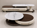 Modern Luxury TV Unit with Marble Display Shelf  Size: 210 × 40 cm. Item No: TVH46