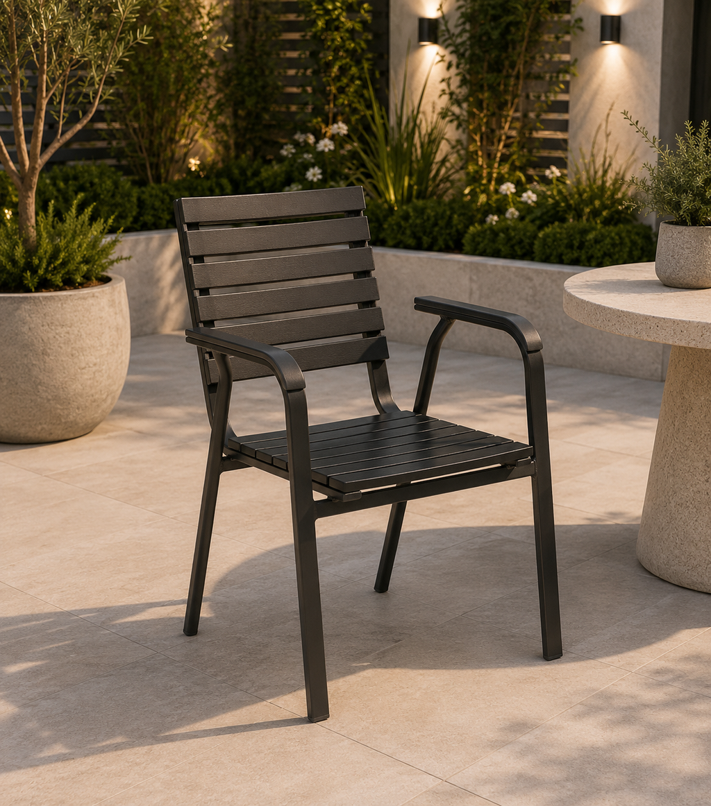 Modern Outdoor Dining Chair  Size: 56 × 53 × 113 cm Item No: CHR-OUT-0523-03