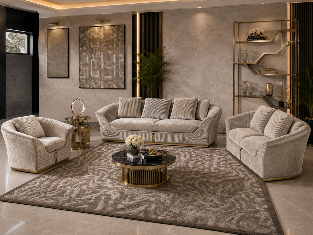 Luxury Curved Sofa Set. Item No: 2042#
