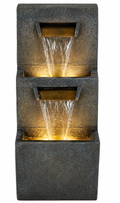 Modern Dual Cascade Water Feature Fountain