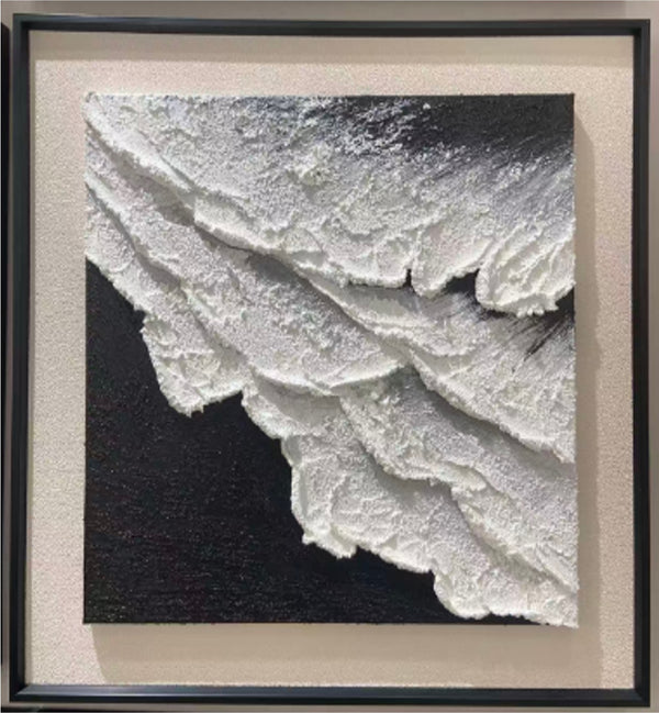 Abstract Textured Canvas Art – Modern Minimalist Wall Frame (40-40cm)
