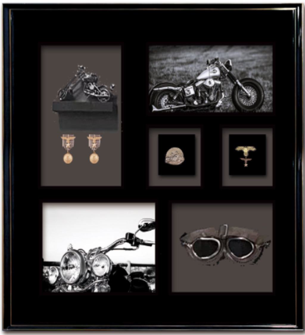 Vintage Motor Heritage Shadow Box Frame – Motorcycle Wall Art (80-80cm)