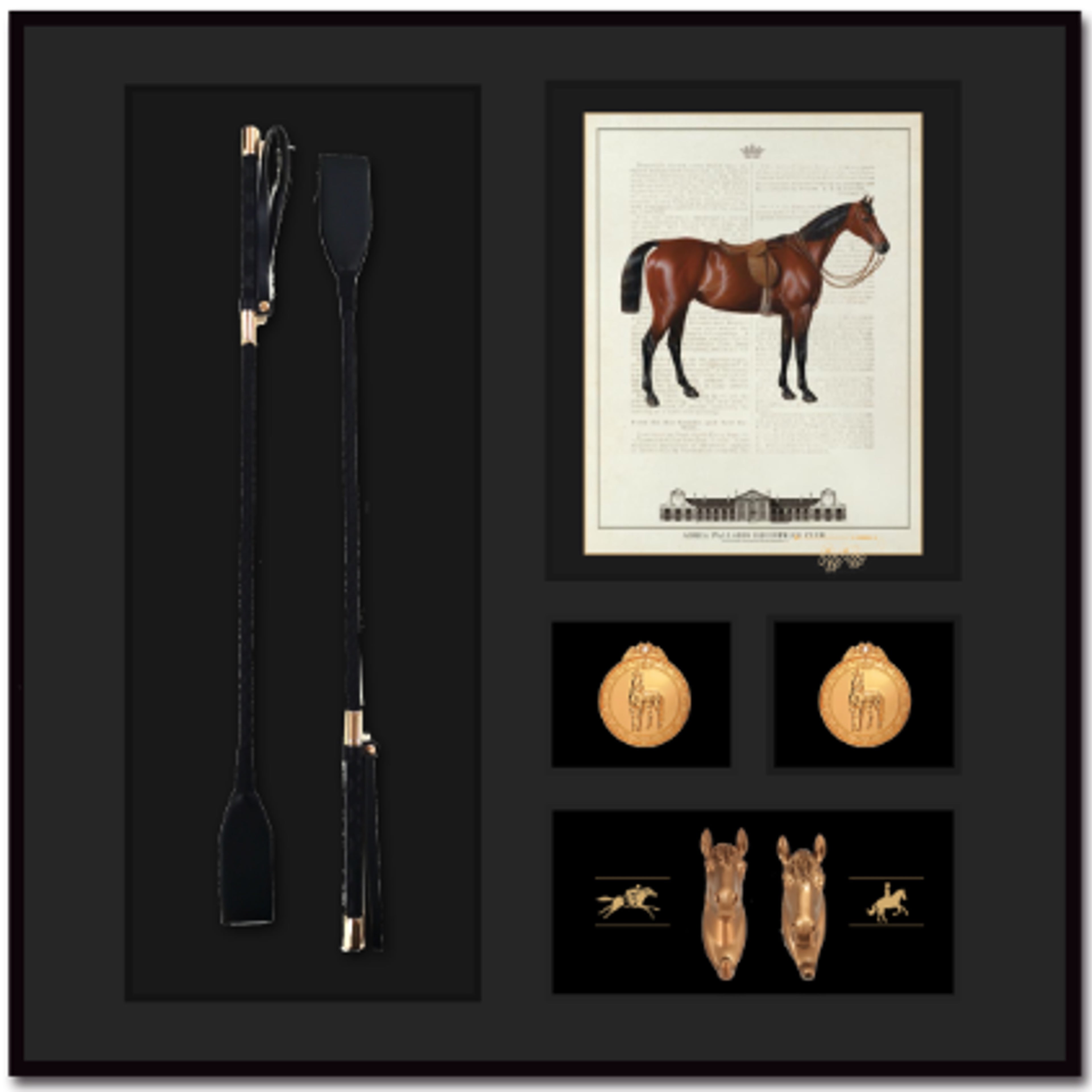 Equestrian Classic Shadow Box Frame – Luxury Horse Wall Art (80-80cm)
