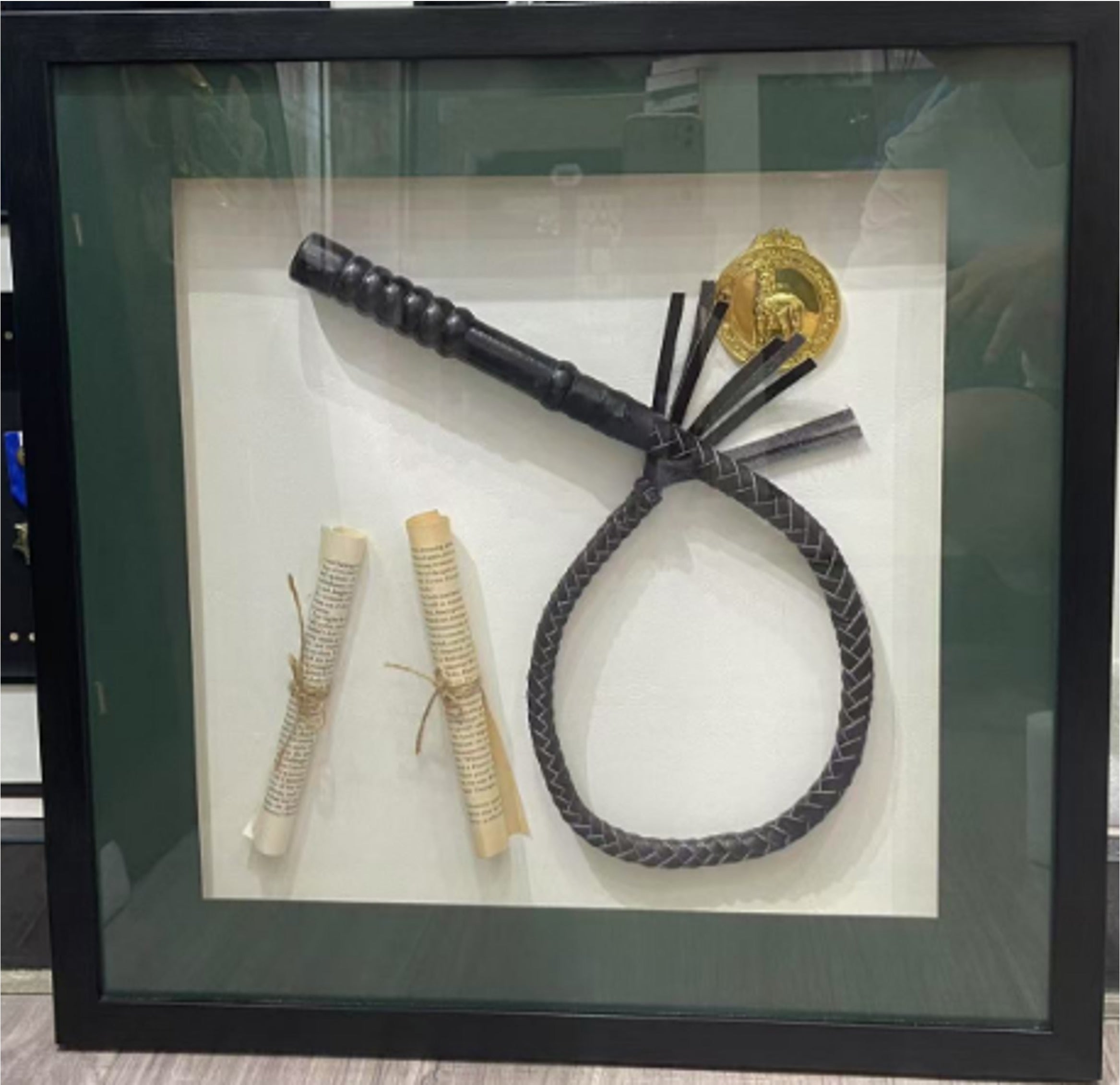 Traditional Heritage Whip Shadow Box Frame – Premium Cultural Wall Art (54-54cm)