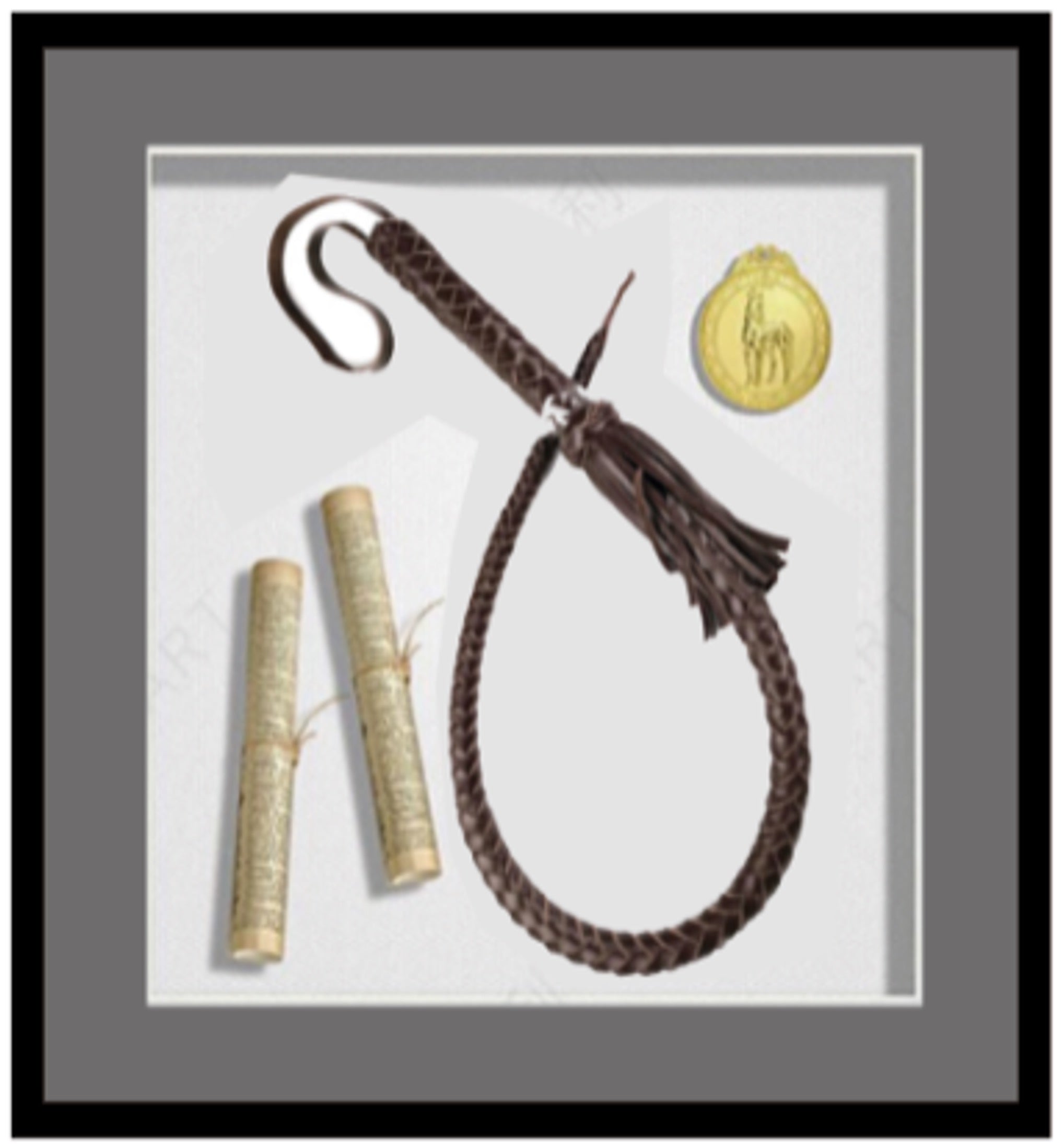 Heritage Desert Whip Wall Art Frame – Cultural Statement Decor (54-54cm) ITEM NO: SW-003 GRAY