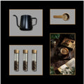 Modern Coffee Essentials Wall Art Frame – Black Edition Kitchen Decor (54-54cm)